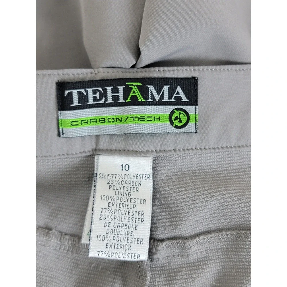 Tehama Carbon Tech Performance Shorts Women's 10 Gray Outdoor Golf Hiking